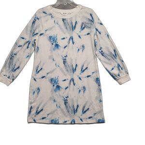 Candace Cameron Bure Petite French Terry Shirt Dress-Cool Tie Dye-Petite Small